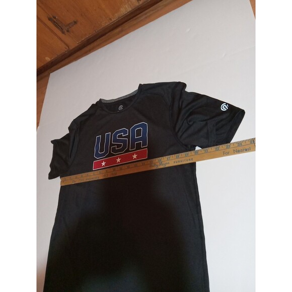 Champion USA Athletic Short Sleeve T-Shirt Sz Medium M Black - Picture 11 of 11